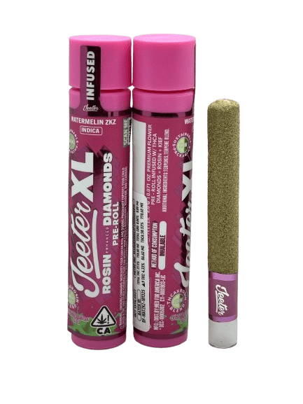 Highvendor Watermelon ZKZ Jeeter XL cannabis pre-rolls for premium quality and flavor.
